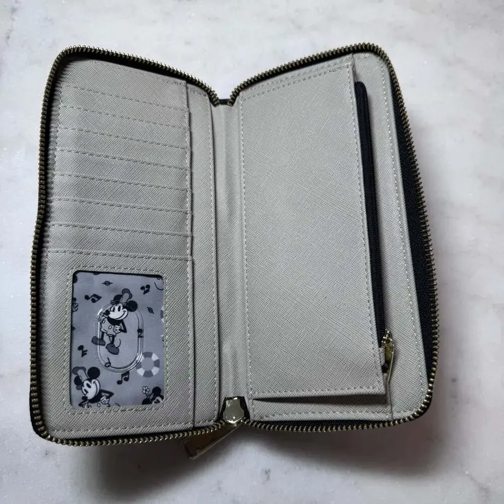 Disney Parks Steamboat Willie Loungefly Wallet Mickey and Minnie Mouse